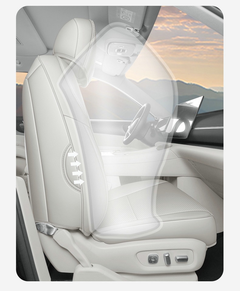 2026 New Model Leapmotor D19 Car Seat Cushions for Six or Seven Seats, Perforated Leather, Wear-Resistant, Full Coverage, Specialized Seat Covers