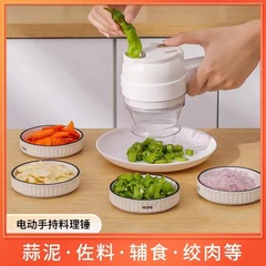多功能廚房切菜器家用大容量蒜泥神器無線電動五合一加特林搗蒜器