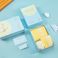 Youzhu 純綿タオル ギフトボックスセット 新疆長繊維綿 5a 抗菌家庭用吸水性無地ギフト従業員福利厚生