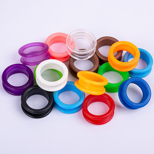 Scissors Ring Silicone Ring Set Beauty Pet Scissors Accessories Finger Protection Ring Non-Slip Colorful Finger Ring Set