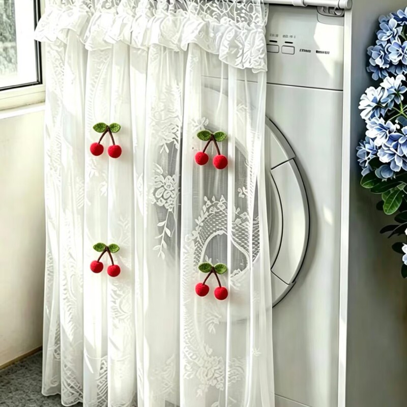 Balcony Washing Machine Sunshade and Dustproof Curtain, Integrated Washing and Drying Machine Waterproof Sunshade, No-Drill Hanging Curtain Balcony Washing Machine Sunshade and Dustproof Curtain, Integrated Washing and Drying Machine Waterproof Sunshade, No-Drill Hanging Curtain