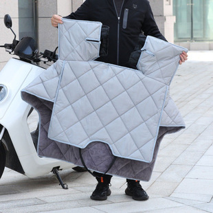 Electric car wind shield is thickened four-season double-sided medium-thick spring and autumn thin windshield winter thick fleece-lined