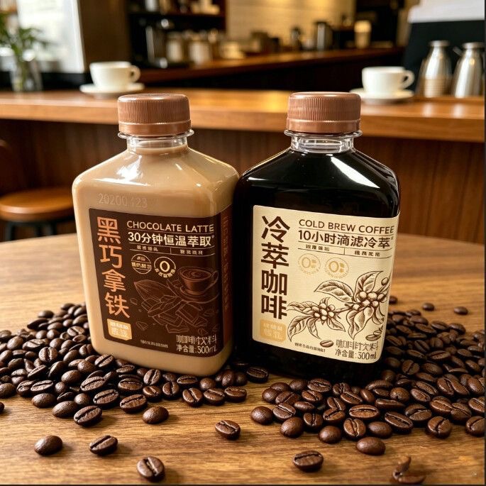 Premium small bottle cold brew coffee, black chocolate latte, bottled black coffee, boosts metabolism, American-style office afternoon tea Premium small bottle cold brew coffee, black chocolate latte, bottled black coffee, boosts metabolism, American-style office afternoon tea