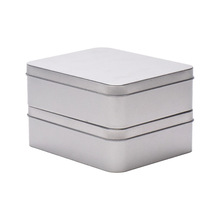 厂家批发长方形马口铁盒巧克力牛轧糖银色磨砂礼盒糖果包装大铁盒