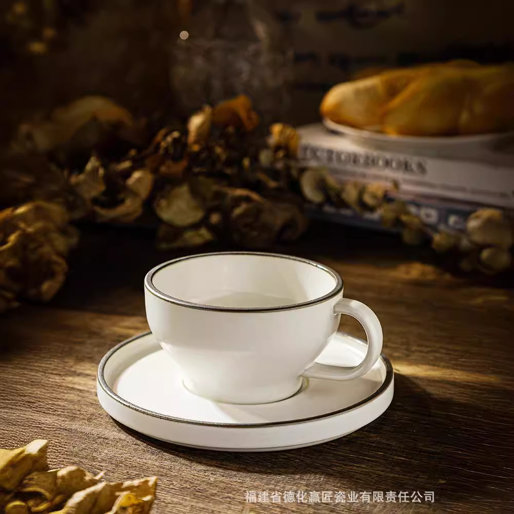 Transfronterizo LICANG cerámica nueva taza de café de lujo ligera set de taza de té de la tarde taza de café latte de alto valor
