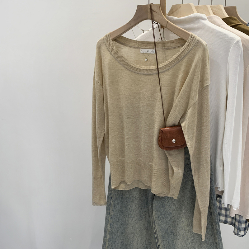Brand Discount, Very Good-Looking Early Autumn Slanted Shoulder Long-Sleeved Wool Knitwear for Women 2025 New Slim Fit and High-End Brand Discount, Very Good-Looking Early Autumn Slanted Shoulder Long-Sleeved Wool Knitwear for Women 2025 New Slim Fit and High-End