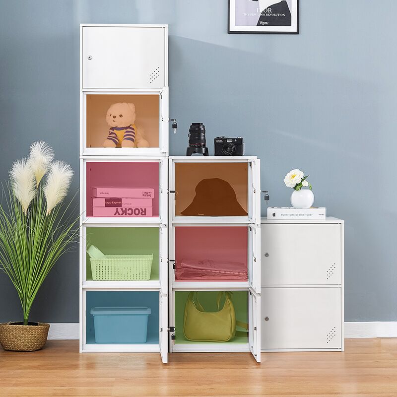 铁皮文件柜家用带锁收纳夹缝柜办公柜单小储物矮柜资料柜窄柜子|ru