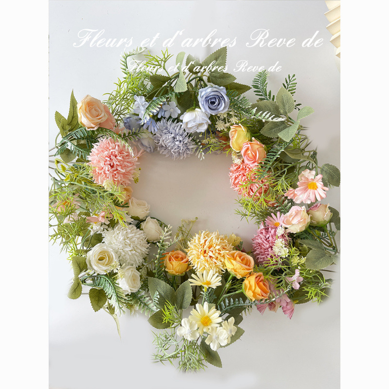 假花仿真花束小清新拉丝玫瑰绣球绢花塑料花干花捧婚庆装饰摆设|undefined
