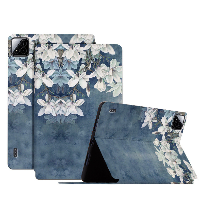 Blue small fresh flap for small new pad plus11 inch protective cover all new wave shell oil painting X306 Blue small fresh flap for small new pad plus11 inch protective cover all new wave shell oil painting X306