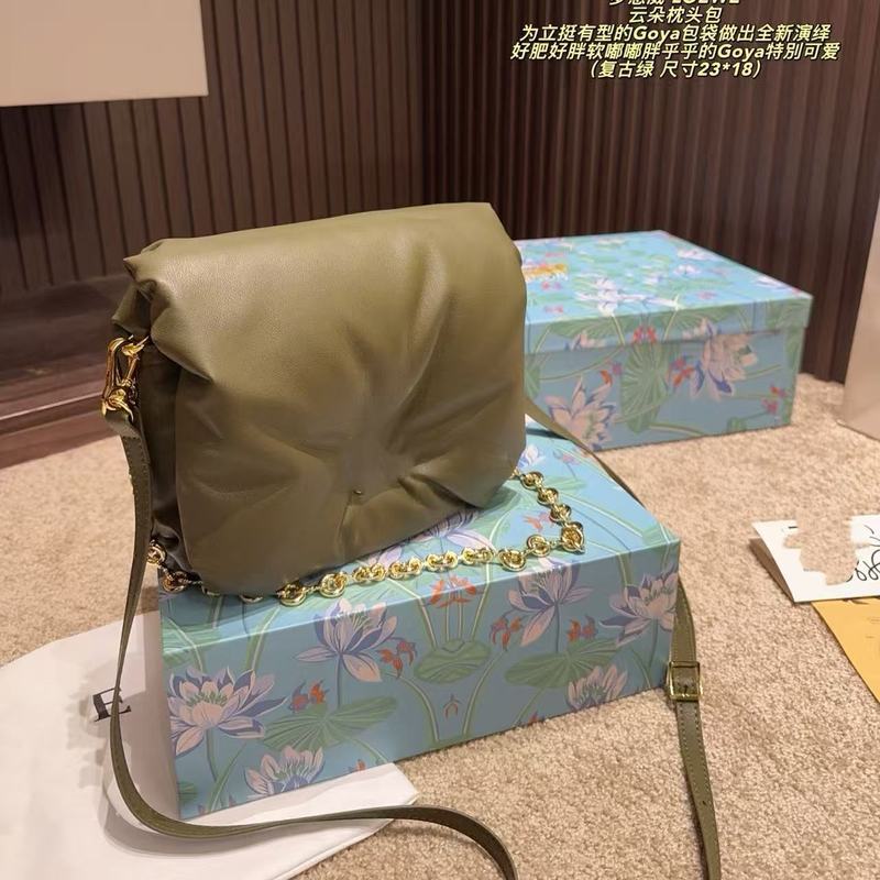 徽标单肩包云朵邮差包金属链充气面包斜挎手提包时尚腋下包通勤|undefined