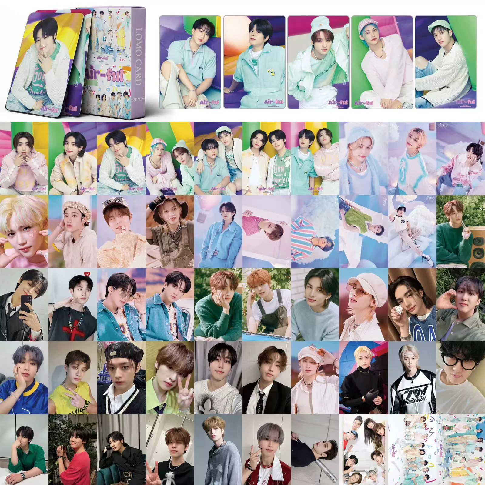 Фотокарта Ломо (Stray Kids) мини-почтовая открытка 59×89 мм, 75 г/м², коллекционный стиль набор