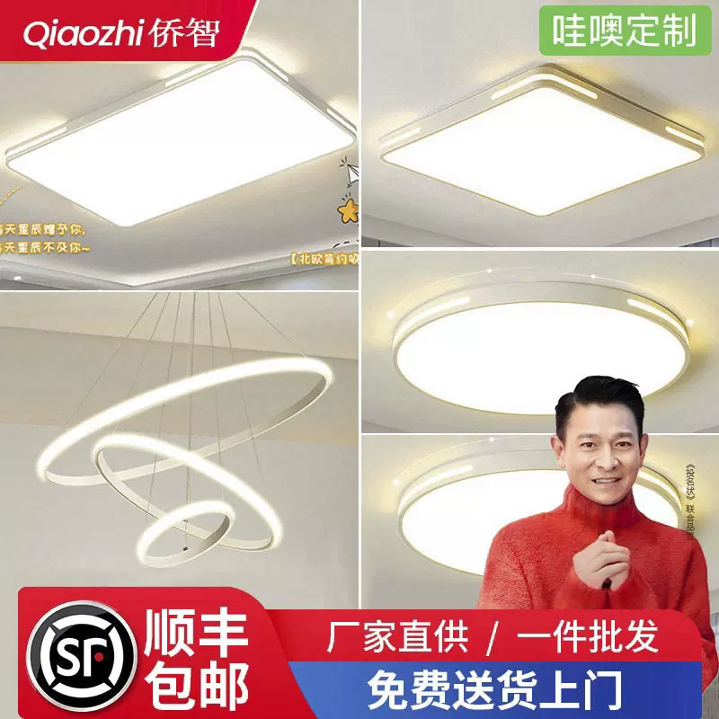灯具组合全屋套餐主灯吸顶灯套装大全2025新款简约现代客厅灯护眼