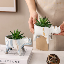 现货批发办公室简约造型猫咪花盆 酒店居家阳台创意时尚现代花盆