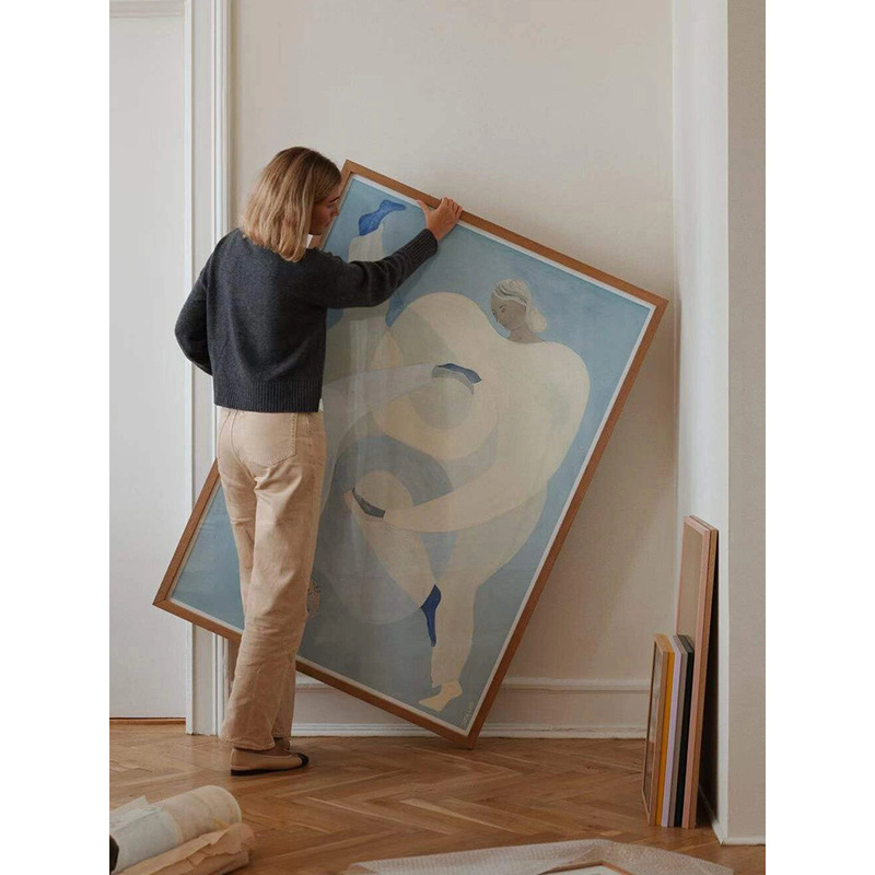 Sofia Lind Hugs You Living Room Decorative Painting Nordic Normcore Art Hanging Painting Danish Sofa Wall Art Hanging Painting