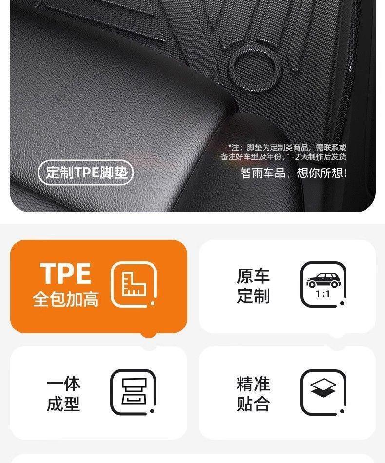 Suitable for Hyundai Elantra, TPE car floor mats upgraded with 3D particles, non-slip, fully enclosed, waterproof, wear-resistant, eco-friendly, odorless
