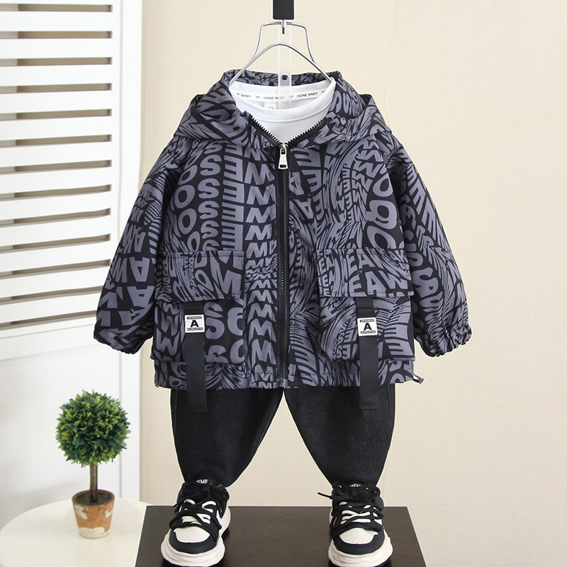 5987 Chaquetas de primavera y otoño para niños Chaquetas con capucha para niños 2024 nuevas chaquetas de otoño para bebés