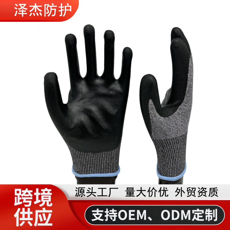 18针A3防切割手套批发跨境工业耐磨手套建筑工地干活劳保手套加厚