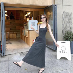 莫代尔长款过膝吊带背心裙春夏季新款大码外穿内搭百搭打底连衣裙