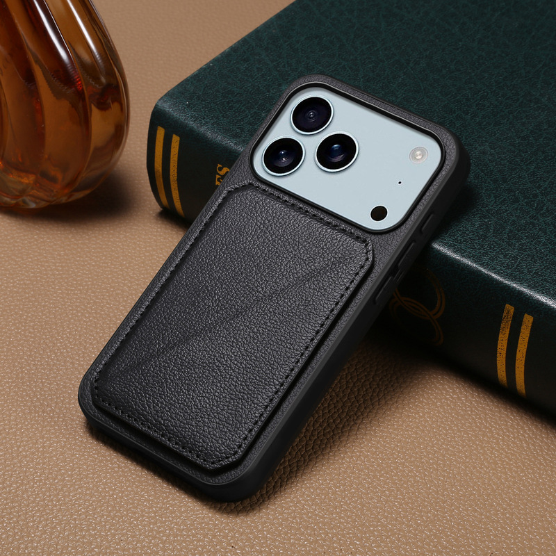 Denior Suitable for Iphone17Promax Invisible Card Card Holder Mobile Phone Case 14 Apple 16 Bracket Anti-Fall Cover