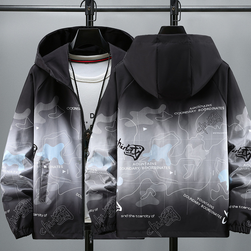 Spring Coat Men's 2025 Spring and Autumn Work Jacket Loose Top Fashionable Handsome Middle School Student Casual Jacket for Boys Spring Coat Men's 2025 Spring and Autumn Work Jacket Loose Top Fashionable Handsome Middle School Student Casual Jacket for Boys
