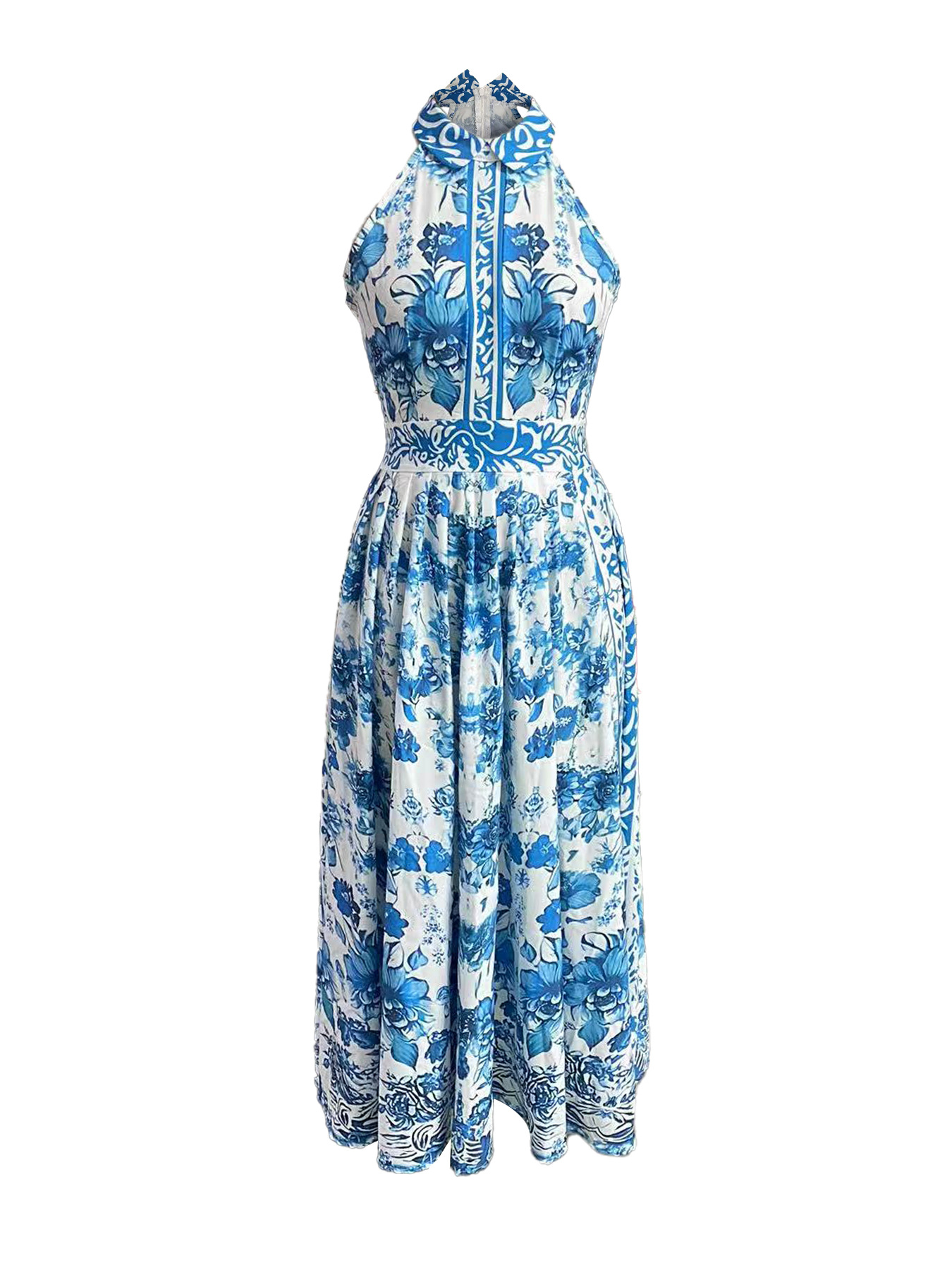 Robe longue imprimée été-automne 2026, style européen-américain transfrontalier, fraîche et douce_voghion.com