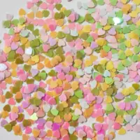 Суперфабрика Персиковое Сердце Симфония Микс Цветов DIY Аксессуары Ручной Работы Наполнение Пайетками ПВХ Бусины Любовь Персик Кросс-бордер