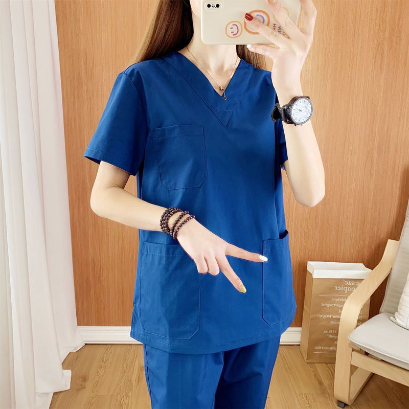 手洗い手術室手洗い服手術服半袖スーツ女性口腔医美容病院作業服|undefined
