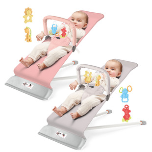 Baby lightweight rocking chair with toy rocker easy to carry ins style minimalist pure cotton rocking chair