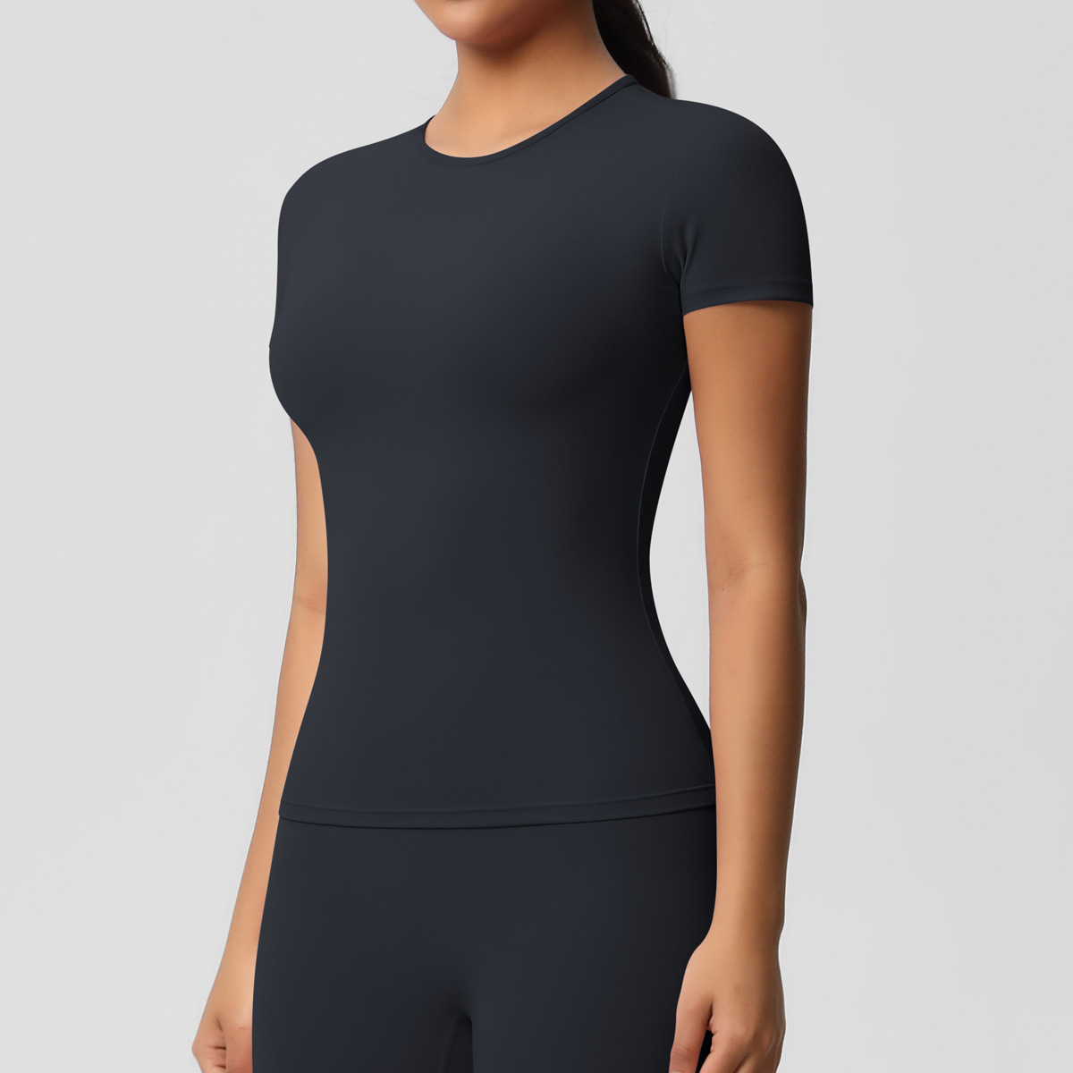 95g Weight Short Sleeve Sleeve Length Nylon, Spandex Fabric Type Regular Top Length T-shirt Tops Type Fitness, Yoga, Running Occasion Round Neck Neckline Solid Color Pattern Sport Style Style S, XL Size Sport Style Solid Color Nylon Spandex Round Neck Active Tops T-shirt 9