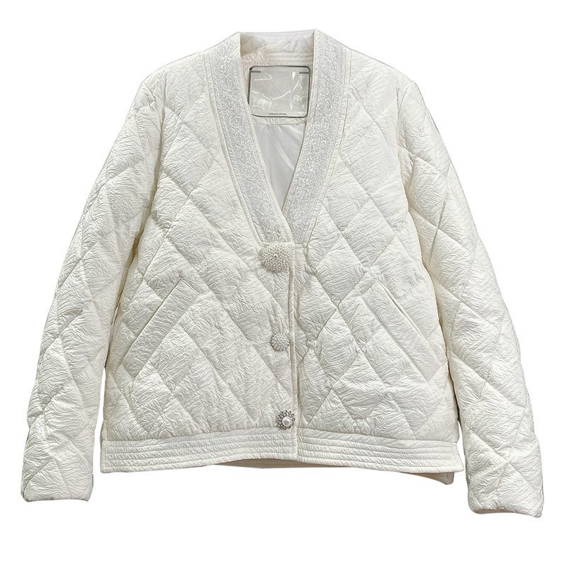 Fashionable light and thin velvet winter down jacket