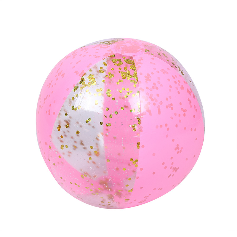 PVC rojo neto transparente jugando en el agua, accesorios de decoración fotográfica, playa al aire libre para niños, bola de lentejuelas inflable Bobo