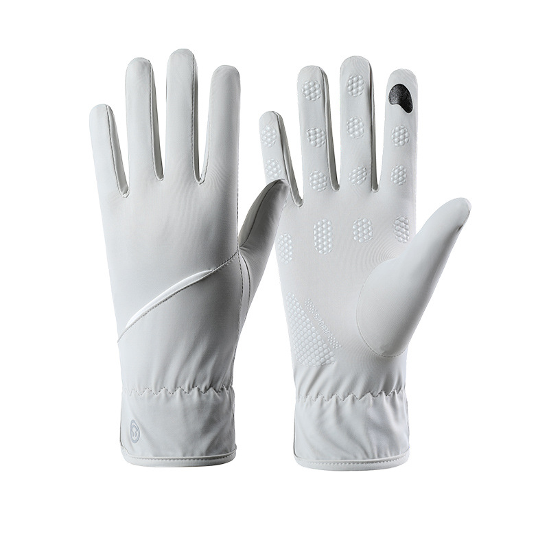 Guantes de protección solar de verano para mujeres anti-UV anti-deslizante delgado hielo al aire libre guantes de protección solar de hilo original