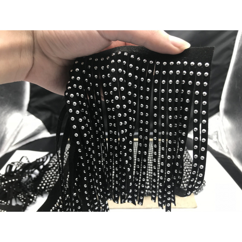 59号DIY辅料黑色白色咖啡色灰色咸菜色铆钉铝片亮钻排须流苏花边