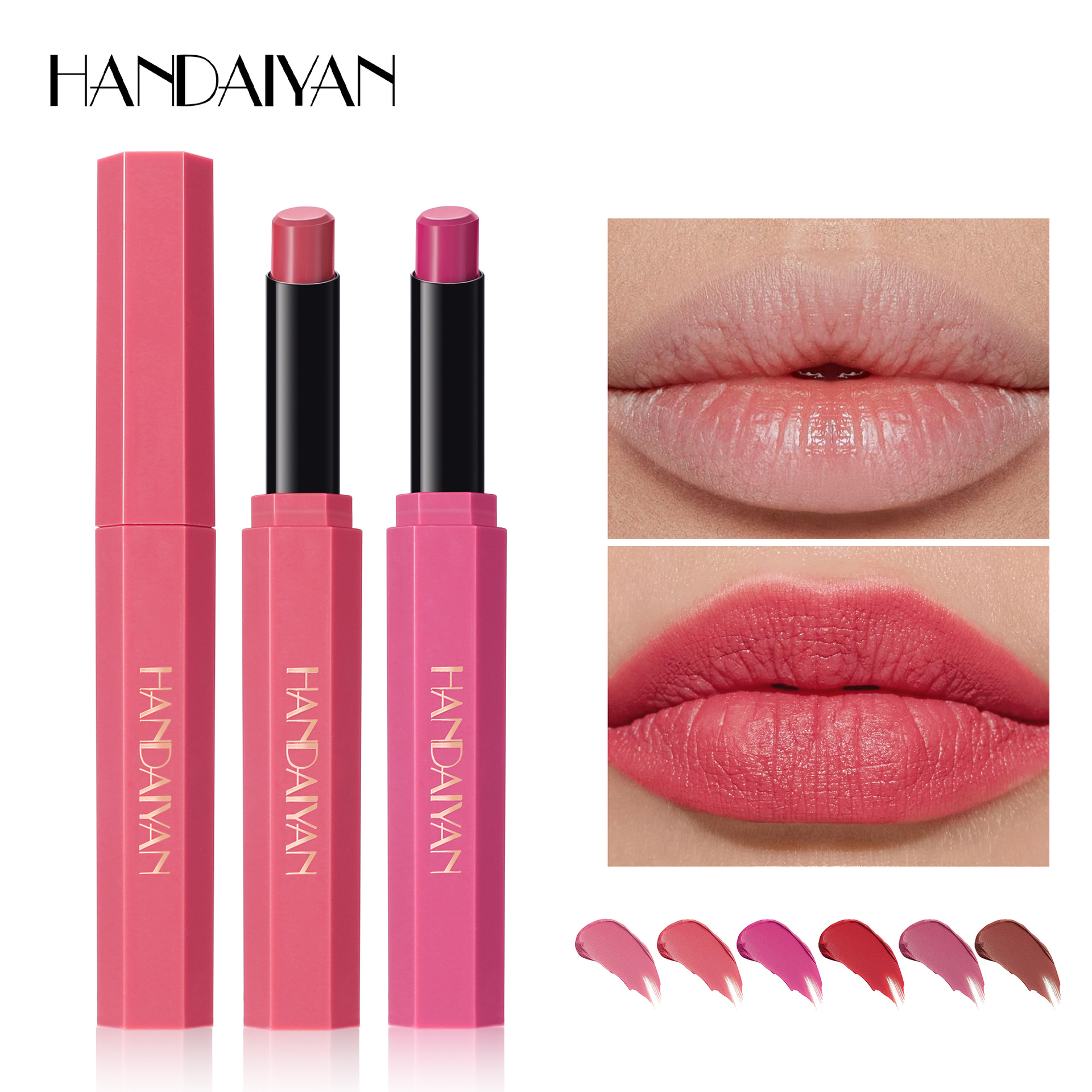 Transfronterizo maquillaje de labios HANDAIYAN Xiyin TK especial para lápiz labial mate portátil simple 6 lápiz labial niebla