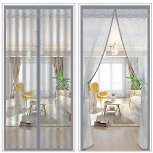 Summer Velcro mosquito-proof door curtain encryption magnetic block household window screen door curtain self-adhesive magnetic punch-free