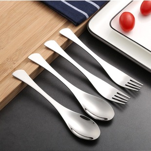 304 stainless steel spoon 304 fishtail spoon Fork gift tableware fishtail spoon Fork tableware set Wholesale