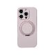 Suitable for iPhone16promax Liquid Silicone Mobile Phone Case Metal Rotating Magnetic Bracket Apple 15 Protective Cover