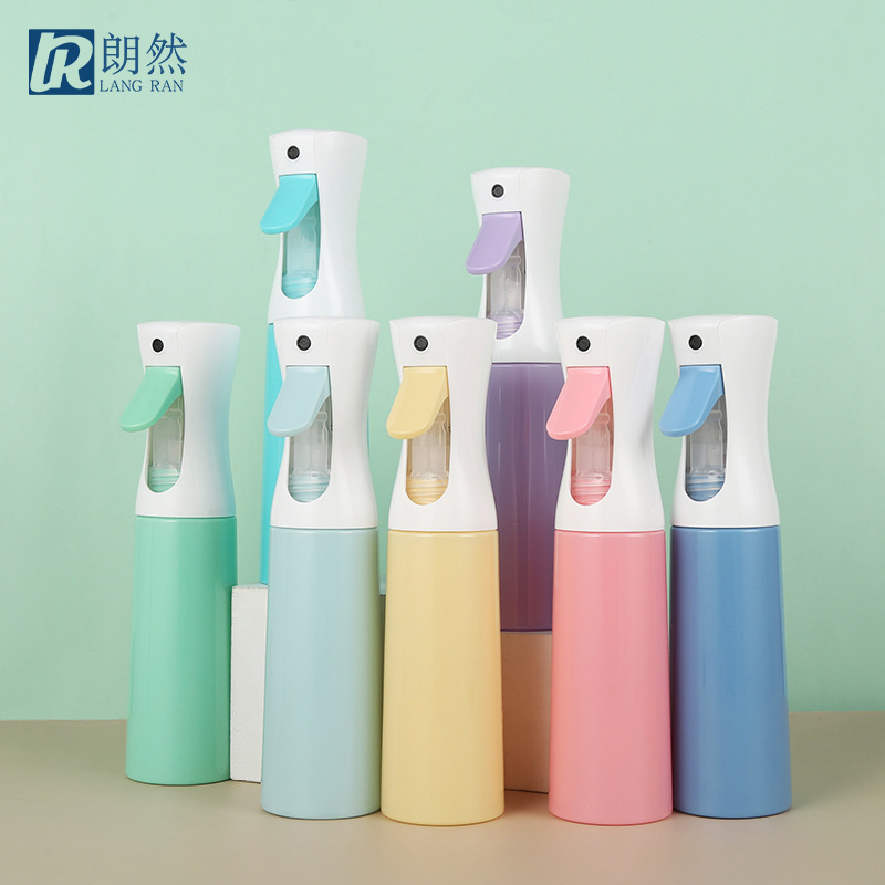 厂家批发300ml彩色高压持续喷雾瓶 美容美发补水细雾喷瓶