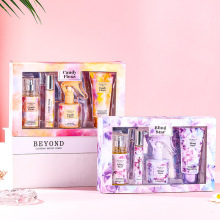 跨境爆品香水身体乳四件套男女套装身体喷雾维密持久留香欧美非洲