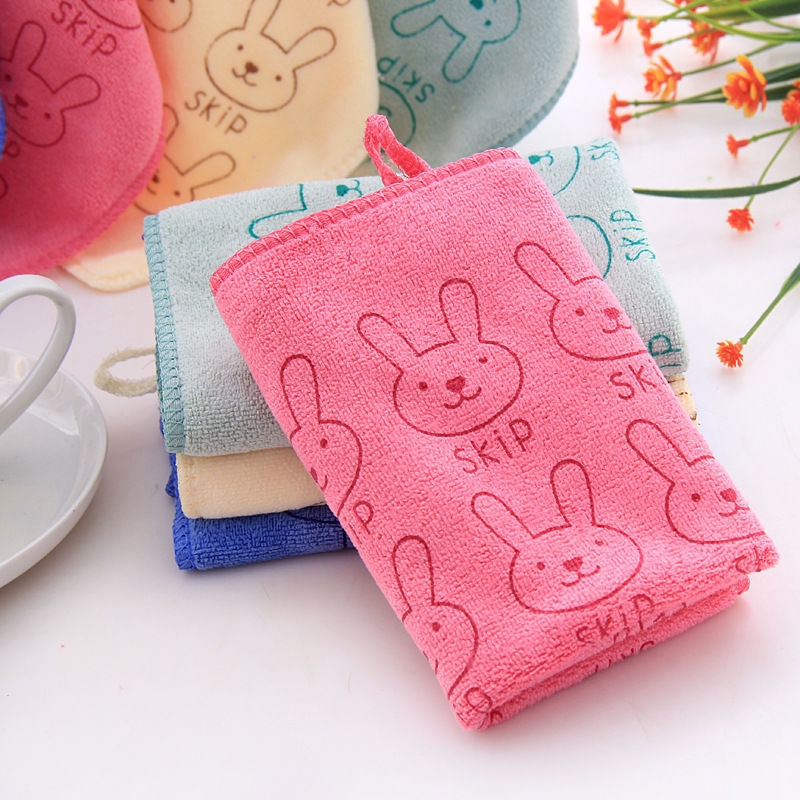 towel baby thickening Kerchief Children towel Cartoon Lanyard kindergarten clean Dishcloth wholesale