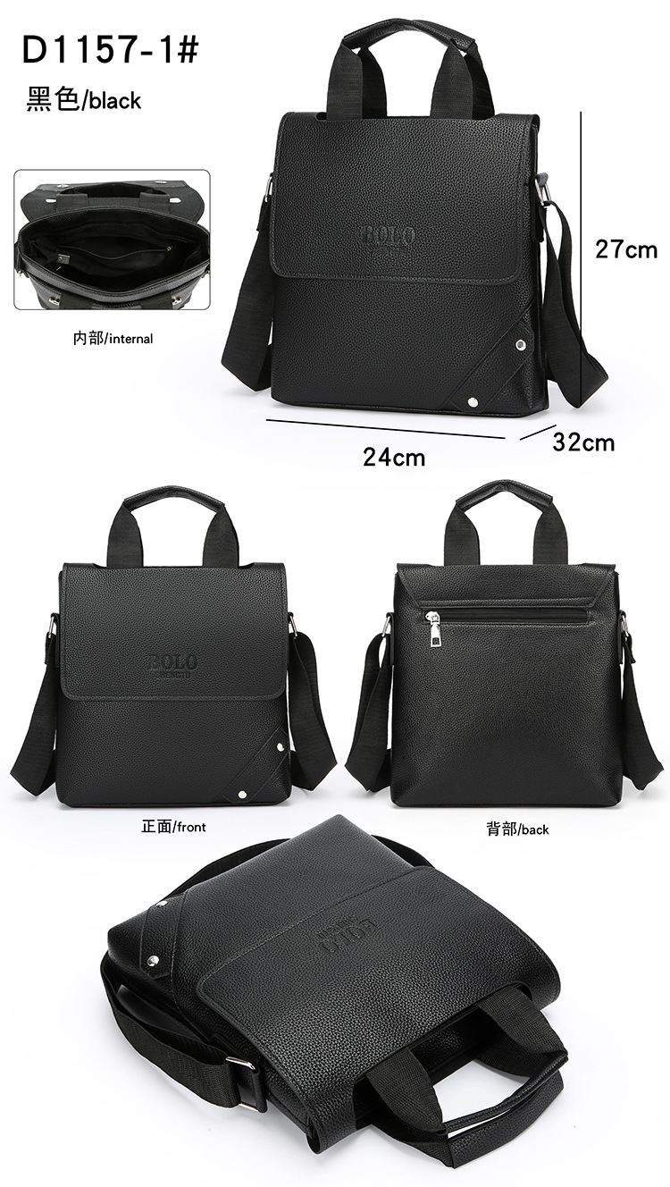 Amazon's foreign trade men's single-shoulder bag, casual crossbody bag, large-capacity business retro European and American water-resistant men's bag details Picture
