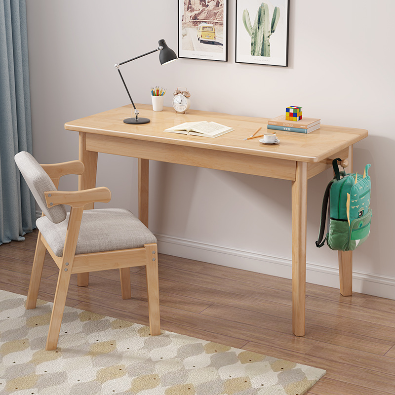 Escritorio de la computadora de madera maciza nórdica moderna mesa de hogar dormitorio simple Escritorio de estudio escritorio de roble