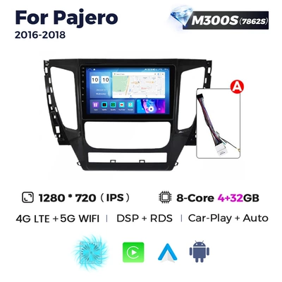 to Mitsubishi Pajero: DVD Navigation - a-m300s-432-eight-core-all-netcom