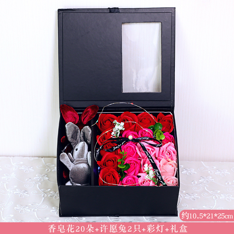 Regalo del Día de San Valentín para la novia esposa novias madre Navidad simulación jabón Rosa ola bola ramo