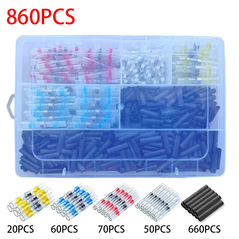 320 / 350 / 400 / 500 / 600 / 800 / 860pcs anillo de soldadura sellado conector de alambre de contracción térmica acoplamiento image 12