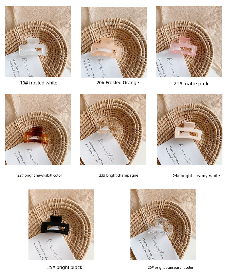 Acrylic Hair Claw Clip For Ponytail And Bangs Styling Accessory_voghion.com