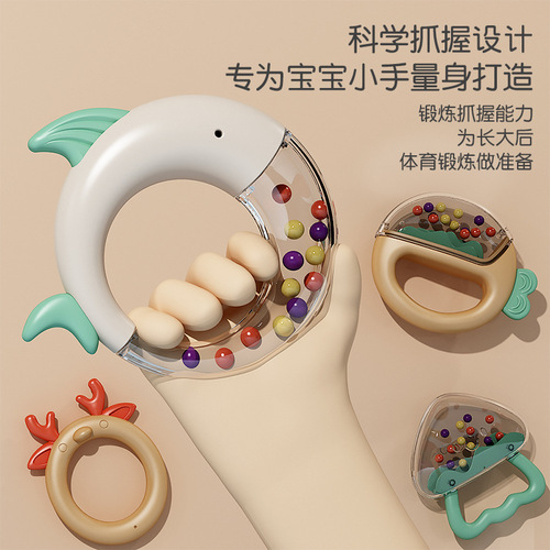 Baby hand rattle toy 0-1 years old educational early education chewable teether newborn baby 0-3 to 6 months old