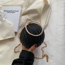 小眾設計感包包女2022夏季新款流行鏈條斜挎包獨特個性手拎圓球包