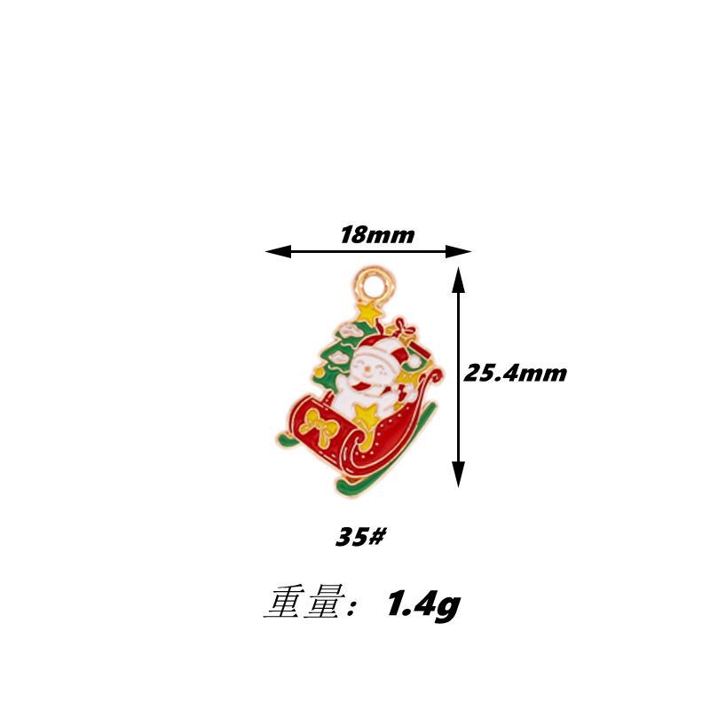 クリスマス漫画 DIY 合金ドリップオイルゴールデンホワイト K サンタクローススノーフレークヘラジカクリスマス猫アクセサリー|undefined