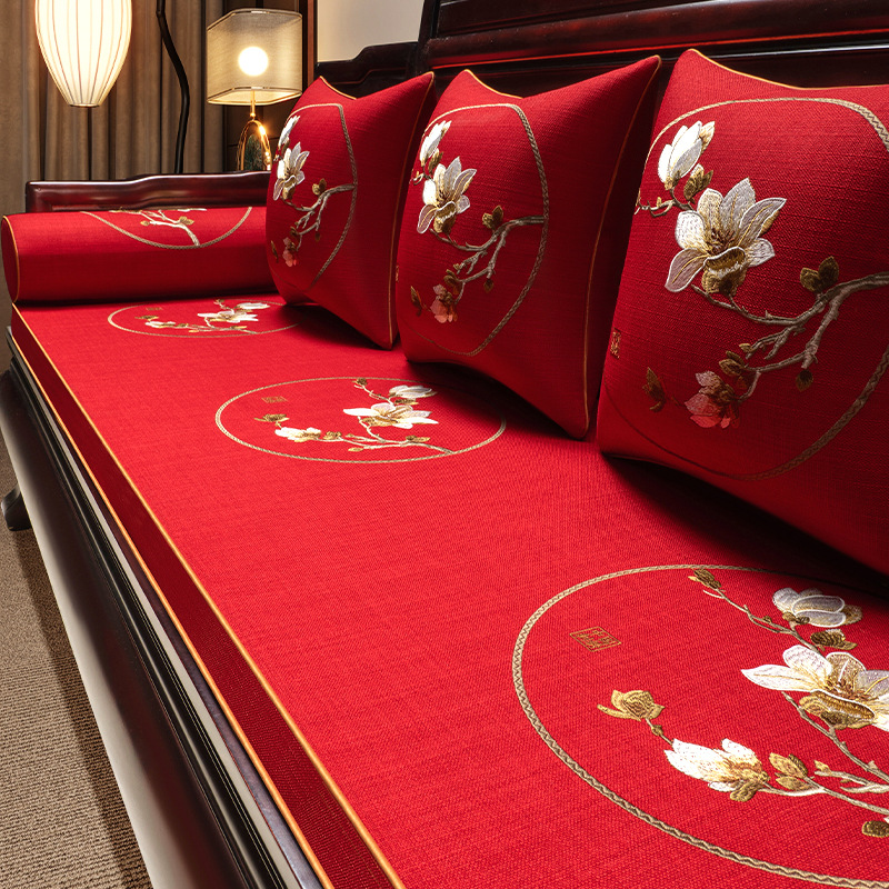 목련 눈꽃 - 차이나 레드 [도리스 린넨 코트]